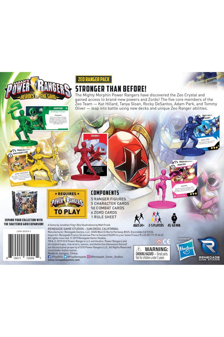 Power Rangers Heroes of The Grid Zeo Ranger Pack, Alternate, color, Multicolored