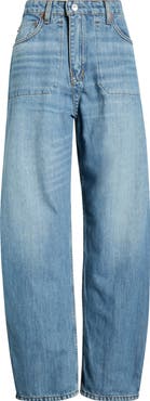 Re/Done The Rewind High Waist Crop Barrel Leg Jeans