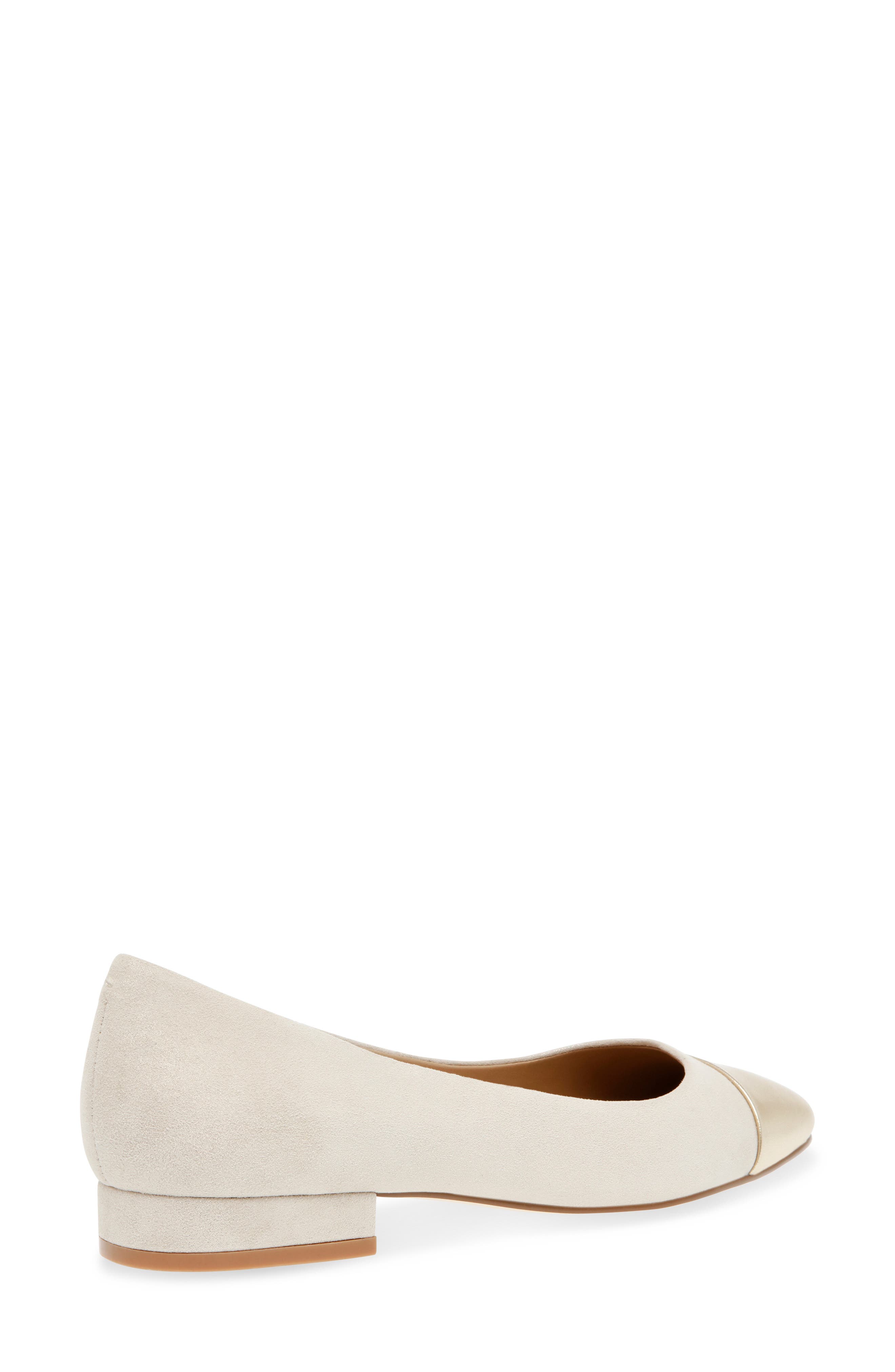 Blair Cap Toe Ballet Flat, Alternate, color, DUSTY GOLD
