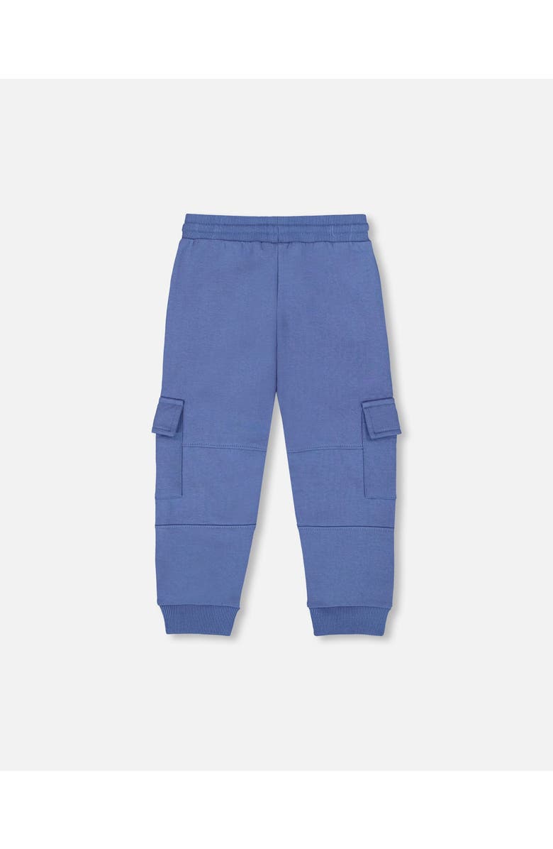 Deux par Deux Fleece Sweatpants with Cargo Pockets, Alternate, color, Blue