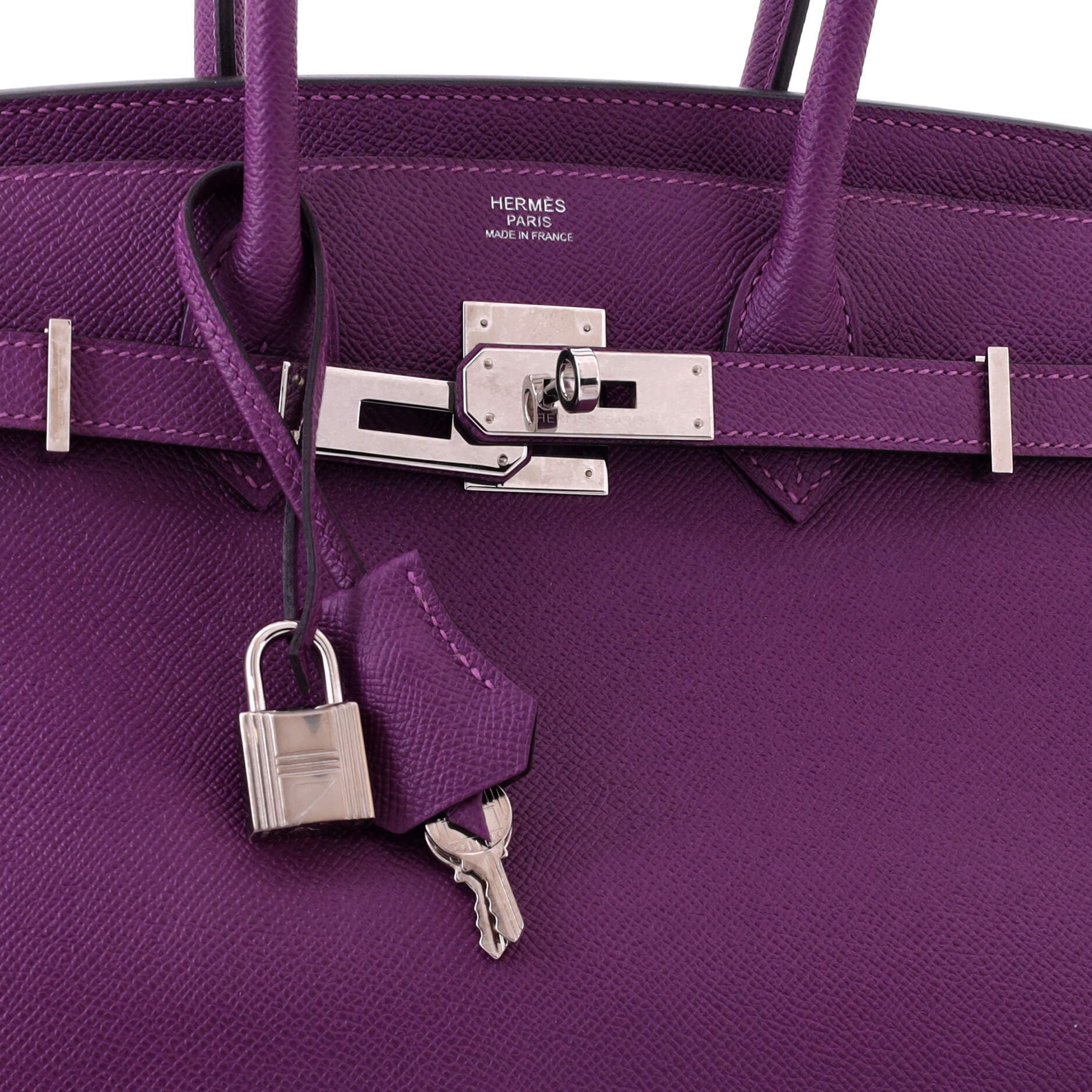 Pre-Owned Hermes Birkin Handbag Purple Epsom with Palladium Hardware 30, Alternate, color, Anemone