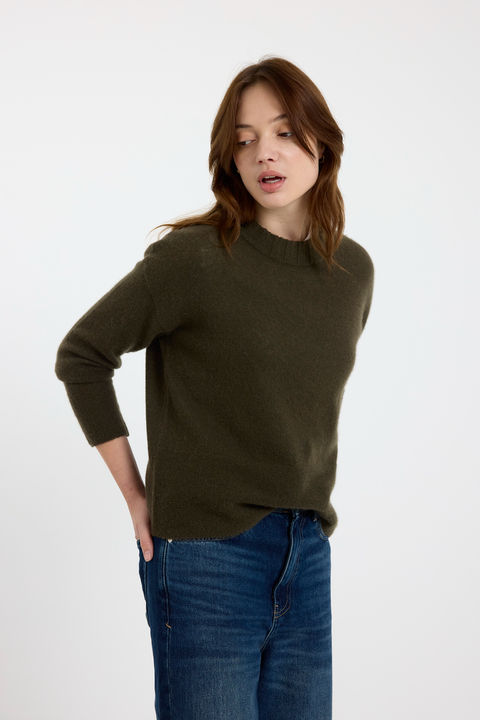 Crew Neck 100% Cashmere Sweater