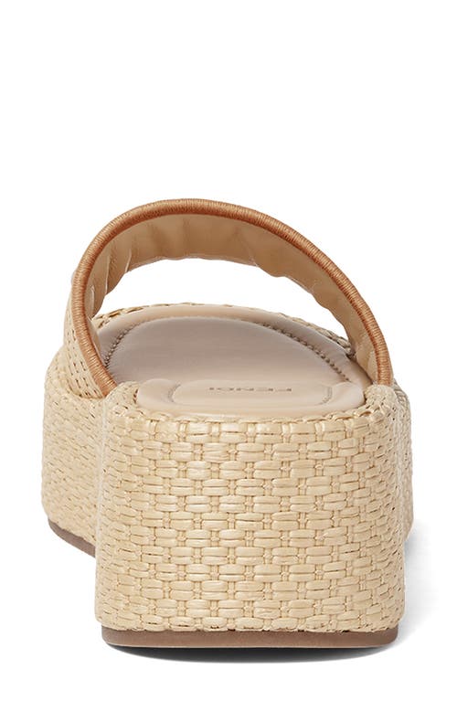 Fendi Sunshine Platform Wedge Slide Sandal