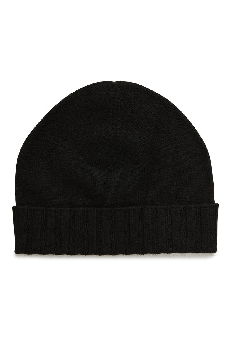 Cashmere Cuffed Beanie, Main, color, BLACK