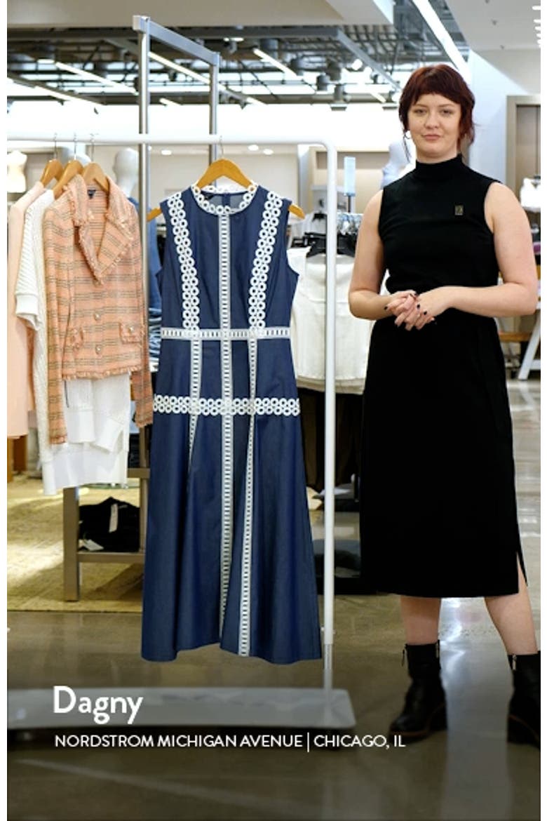 Eyelet Trim Sleeveless Cotton Dress video