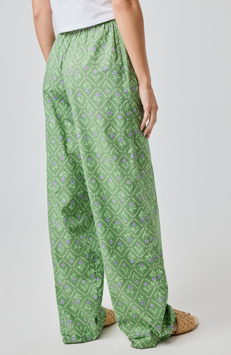 Florence by Mills Lace Trim Wide Leg Cotton Pants, Alternate, color, Palm Beach Floral