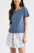 BP. Relaxed Fit Boat Neck Cotton T-Shirt