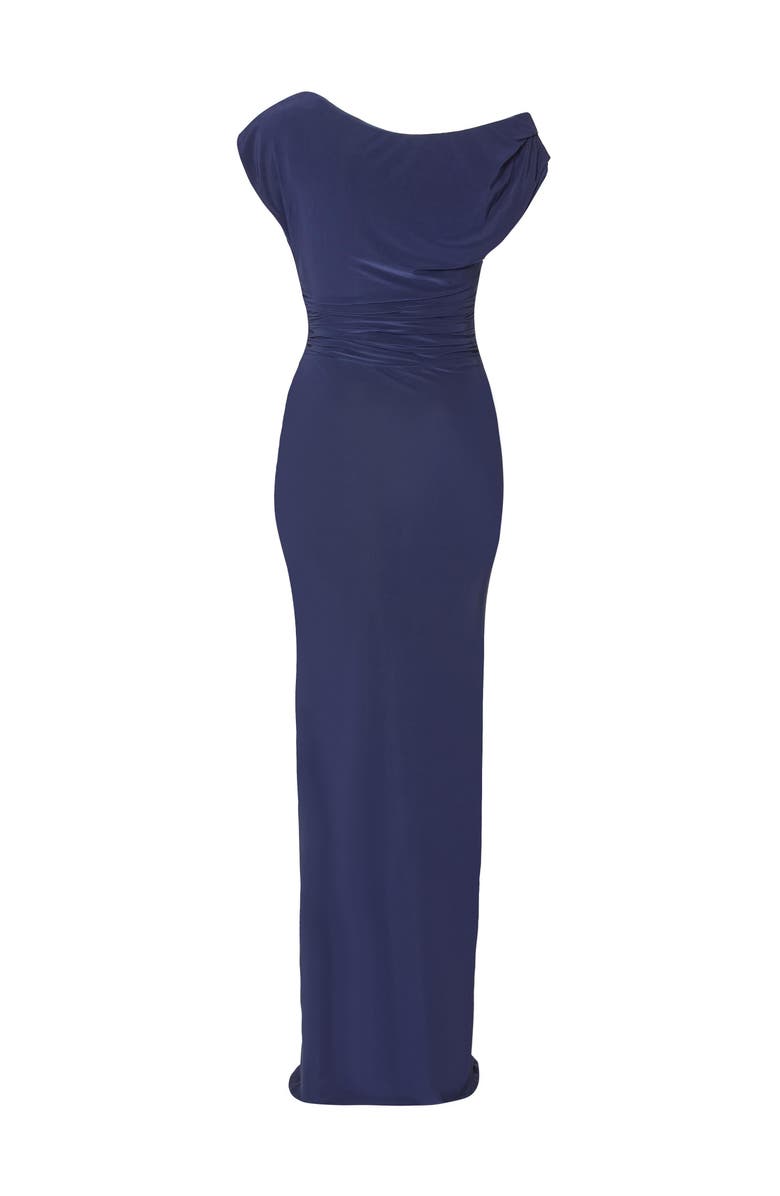 QUIZ Soft Touch Off Shoulder Ruched Maxi Dress, Alternate, color, 