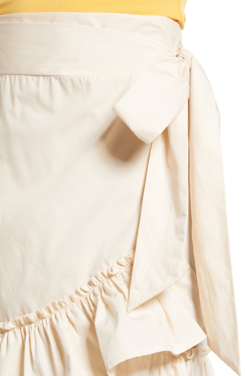 Amy Lynn High Waist Wrap Miniskirt, Alternate, color, Oatmeal