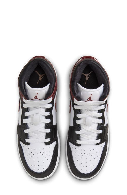 Jordan Air 1 Mid Se Basketball Sneaker In White/dark Pony/black