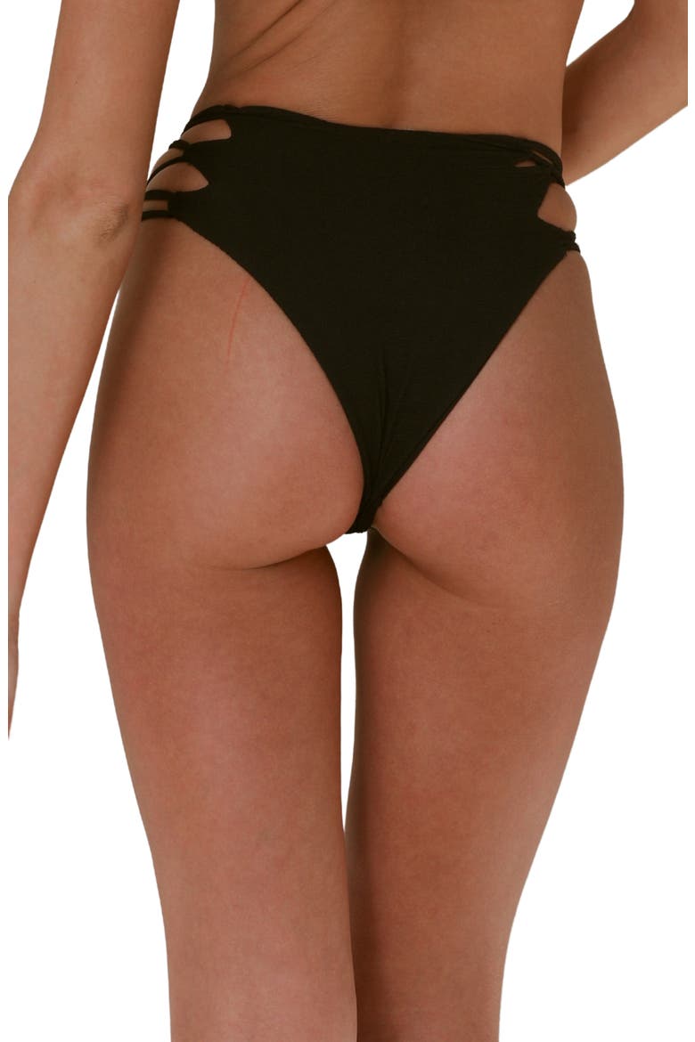 Theo High Waist Bikini Bottoms, Alternate, color, STONE RIPPLE