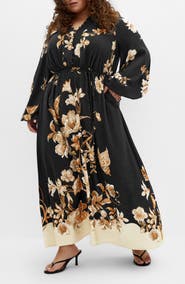 City Chic Fernanda Placed Floral Maxi Dress