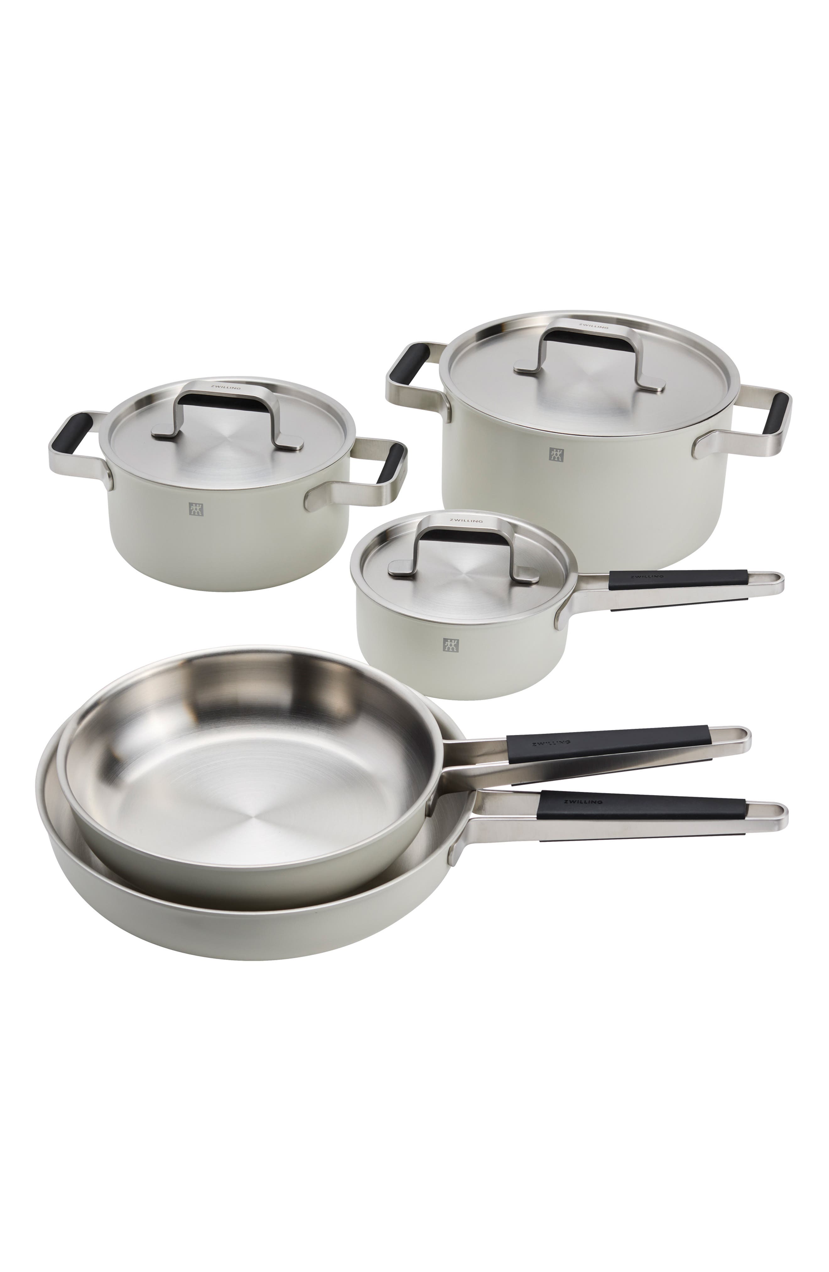 ZWILLING Pure 8-Piece Stainless Steel Ivory Cookware Set