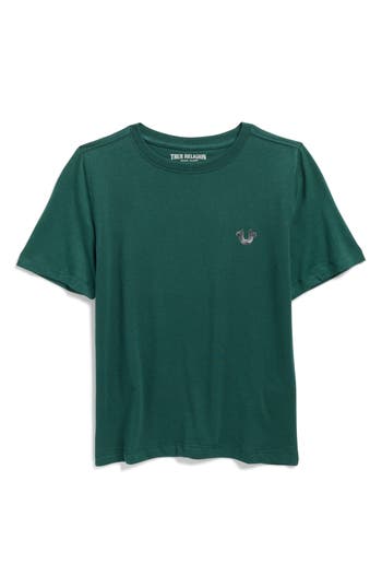 True Religion Kids' Horseshoe Cotton Graphic T-shirt In Green