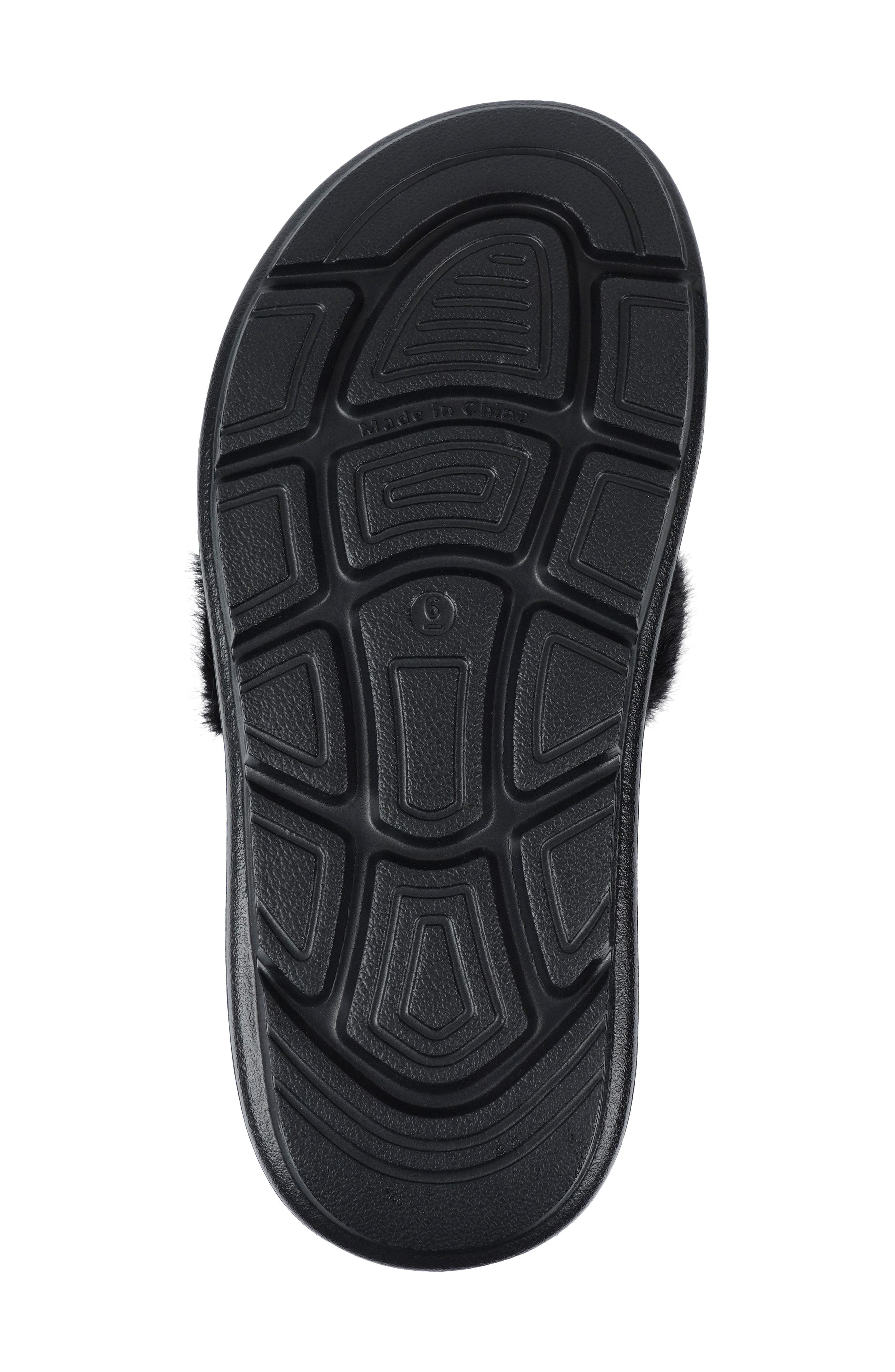 ZIGI Finley Faux Fur Platform Sandal, Alternate, color, Black