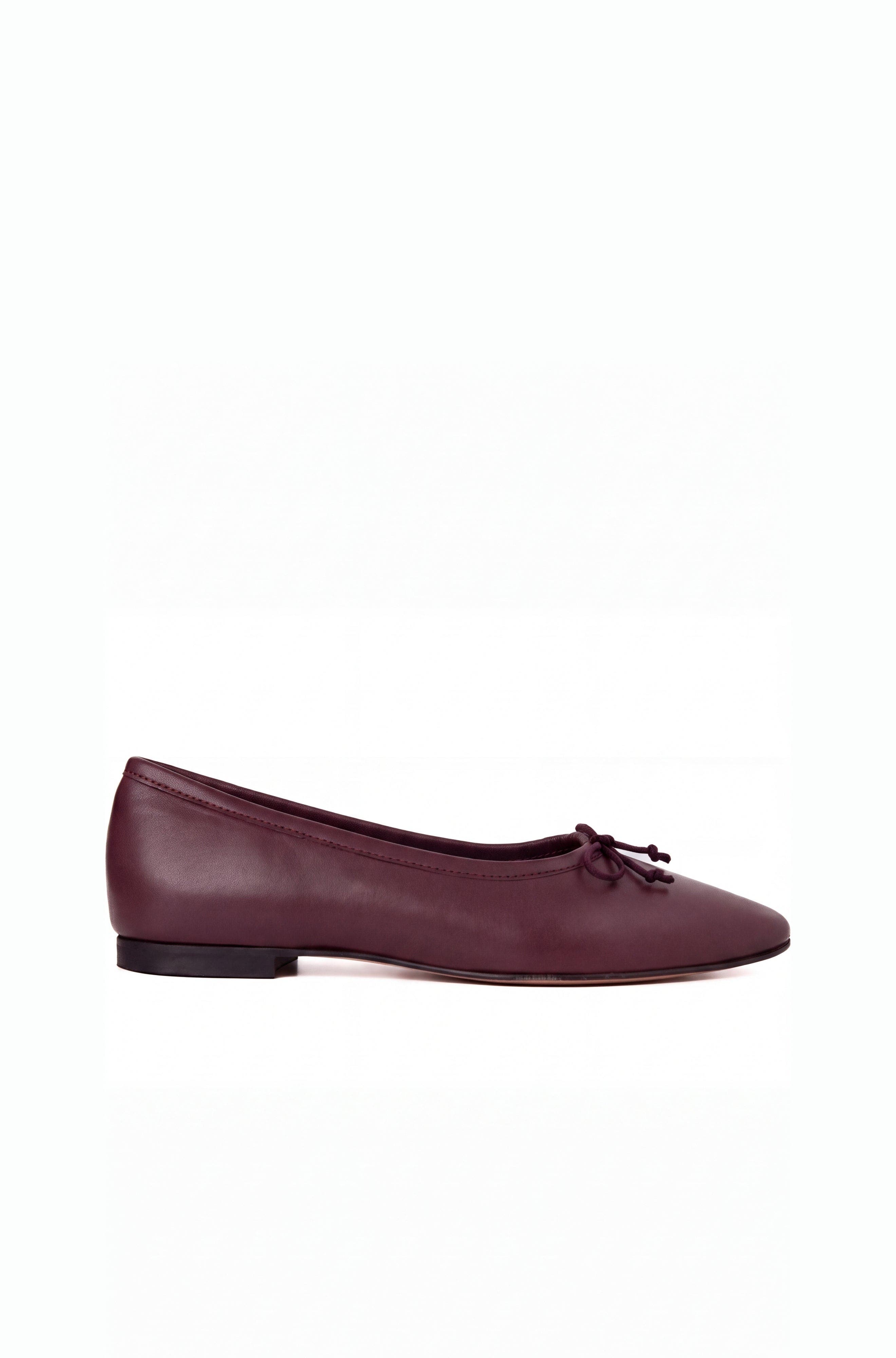Amelie Leather Ballet Flat, Alternate, color, Wine