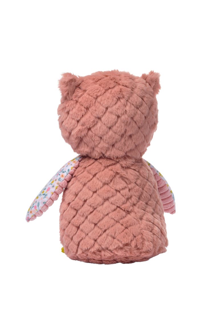 Little Garden Textured Floral Plush Owl Stuffed Animal Toy - Twiggy, Alternate, color, Pink