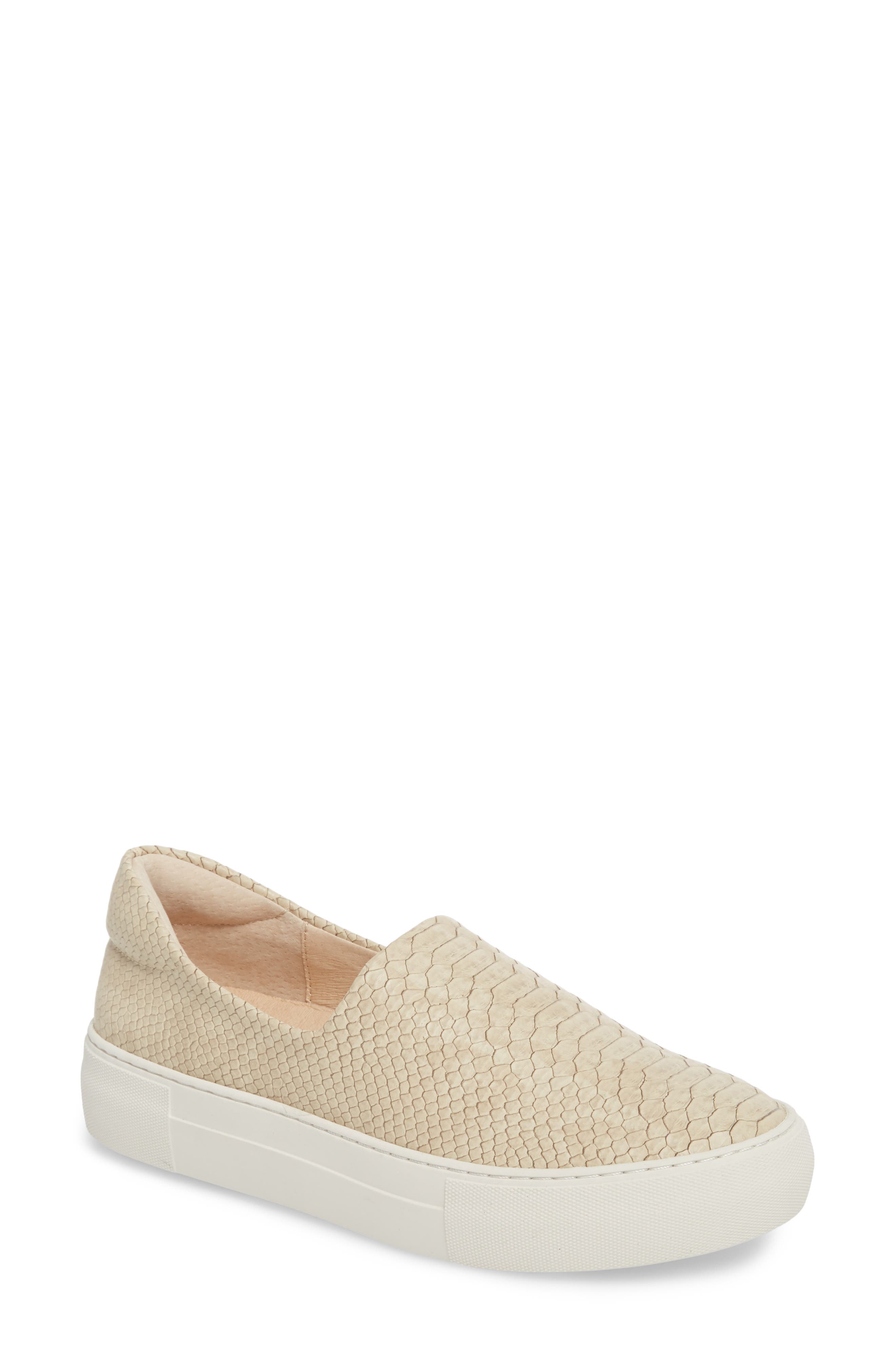 'Ariana' Platform Sneaker, Main, color, BEIGE EMBOSSED