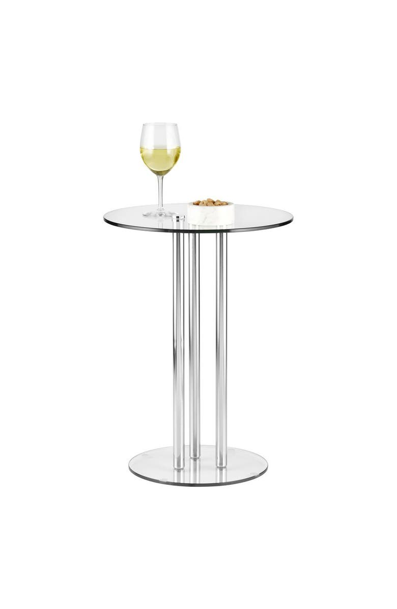 iDesign 16" MILAN Glass Steel Drink Table, Main, color, 