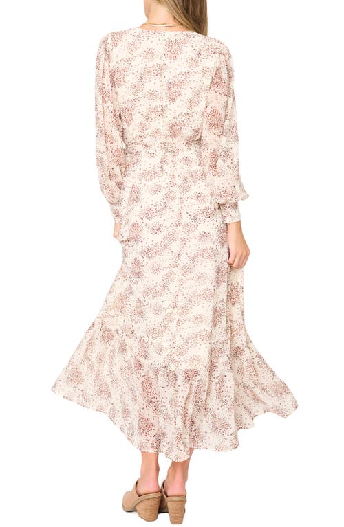 Gibsonlook Abstract Print Long Sleeve Maxi Dress In Multi