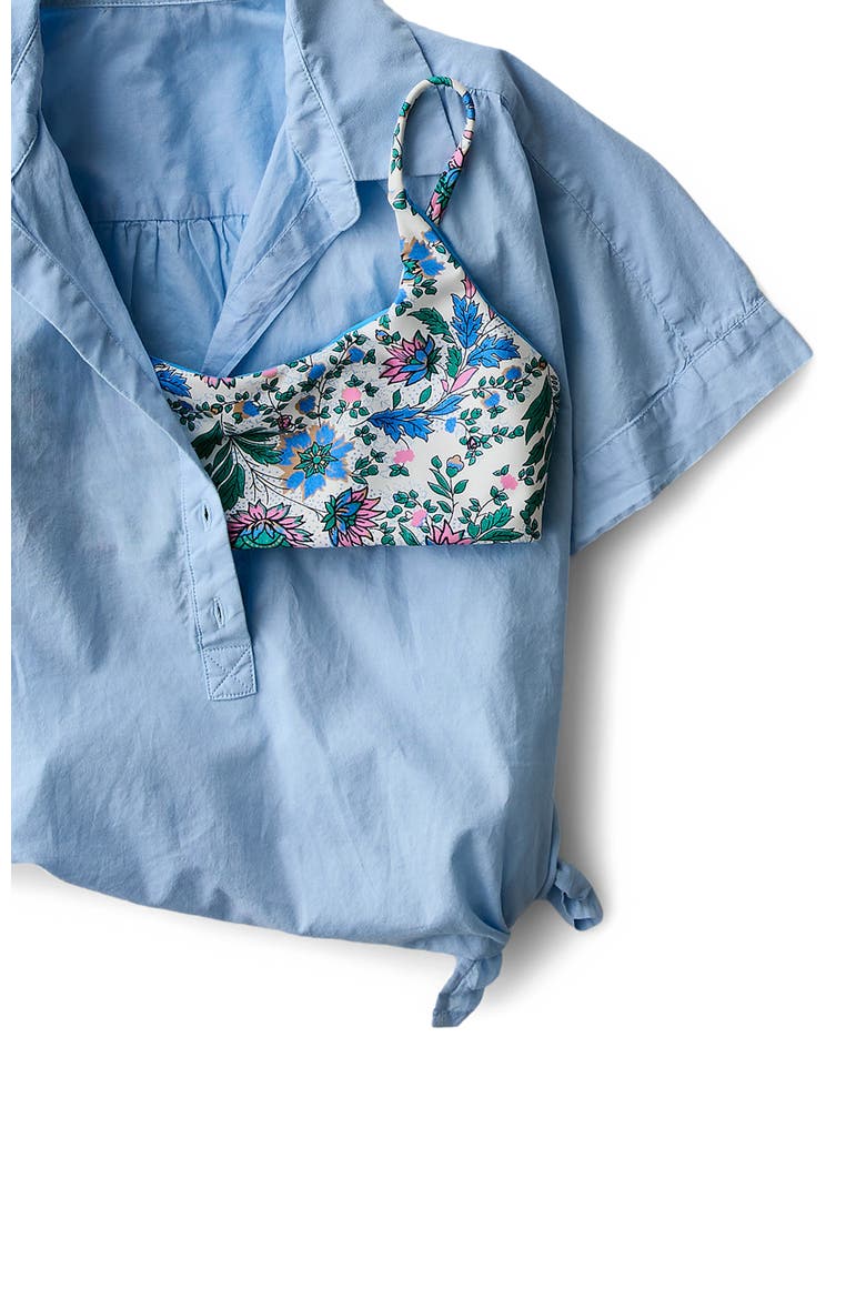 Escondido Compression Reversible Top, Alternate, color, Lagoon/Cloud Multifloral