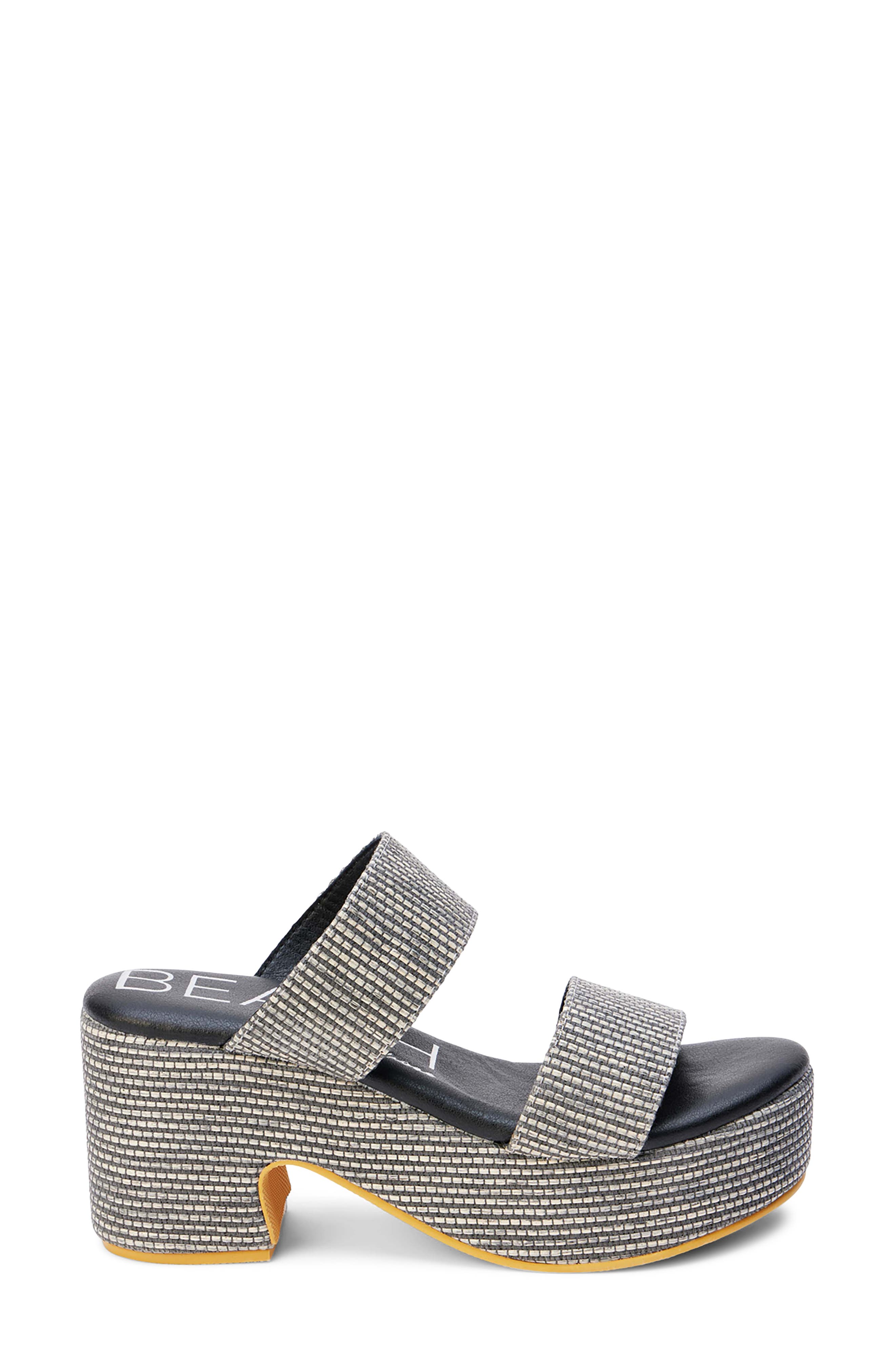 Coconuts by Matisse Ocean Ave Espadrille Platform Slide Sandal, Alternate, color, Black Multi