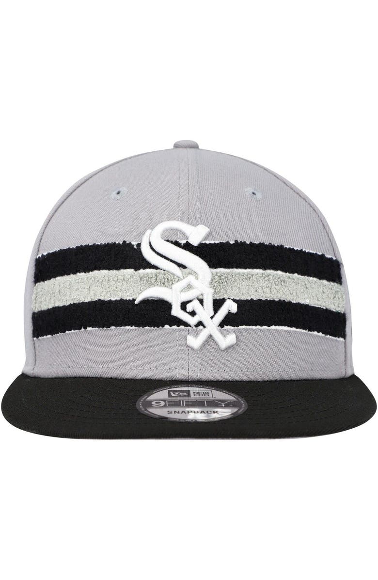 New Era Men's New Era Gray/Black Chicago White Sox Band 9FIFTY Snapback Hat, Alternate, color, Gray