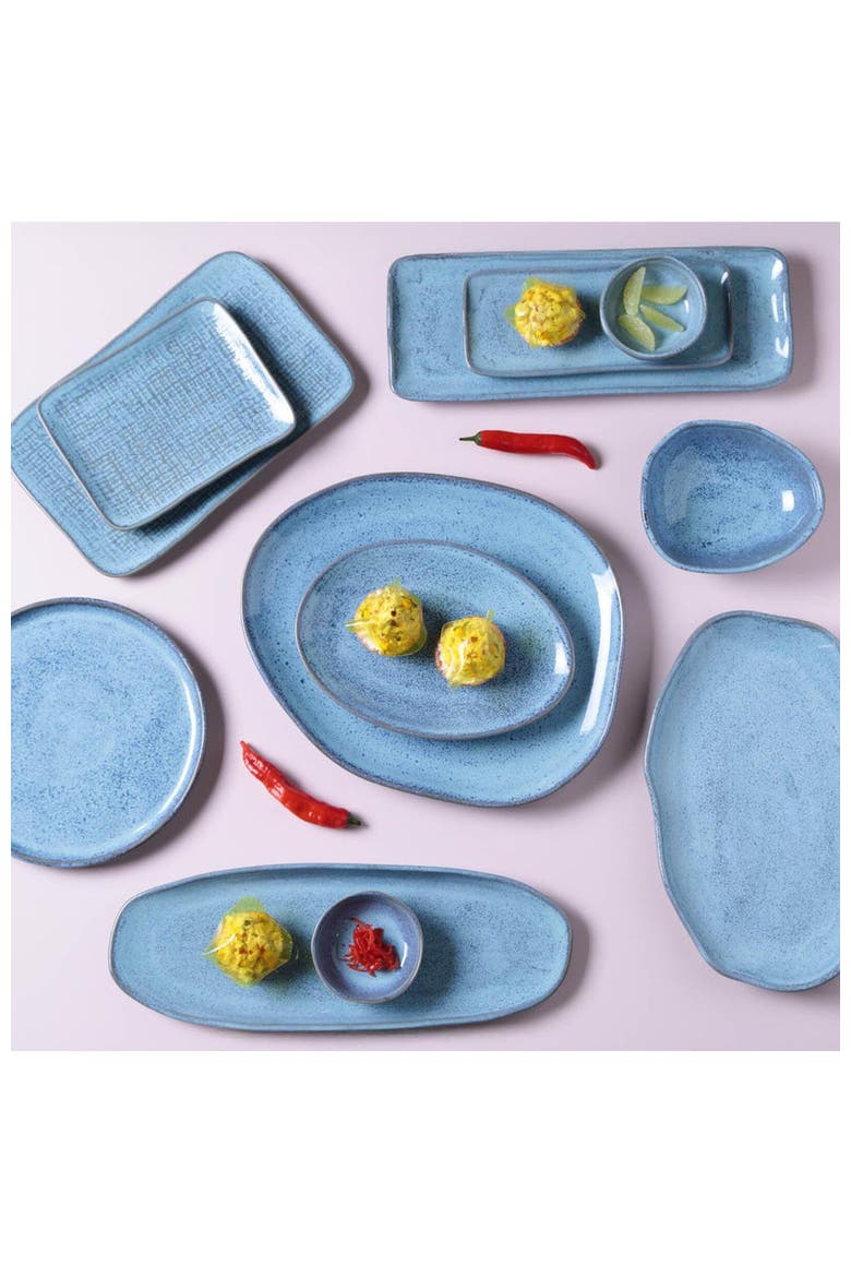 Rectangular Platter Small Set of 4, Alternate, color, Breeze