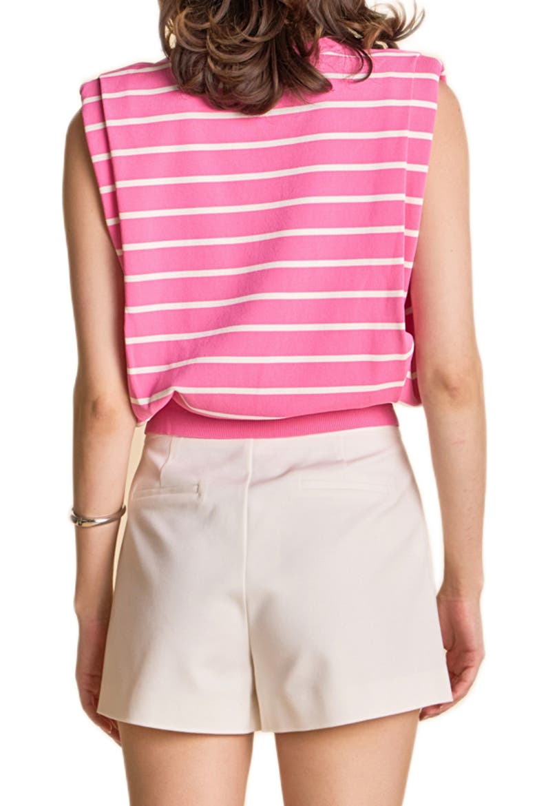 Stripe Sleeveless Knit Top, Alternate, color, PINK