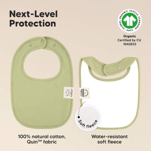 Keababies 8-pack Quin Drool Bibs In Driftwood