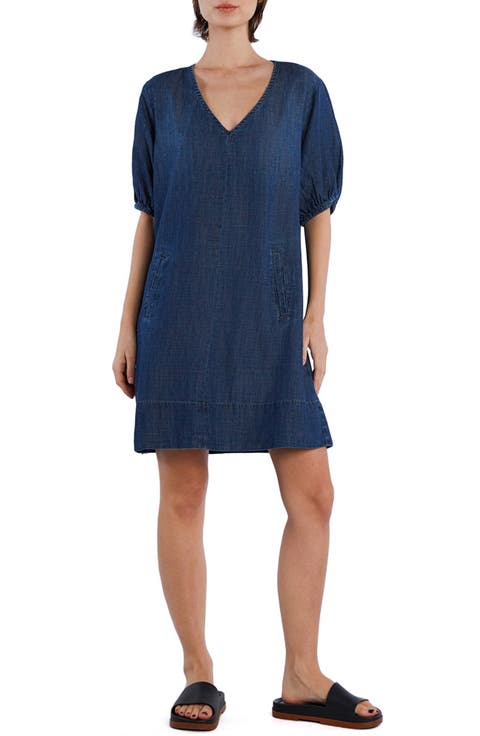V-Neck Denim Dress