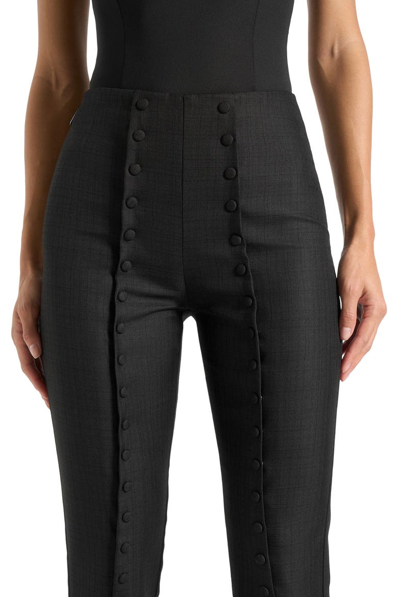 Therese Tailored Button Detail Trousers, Alternate, color, Black