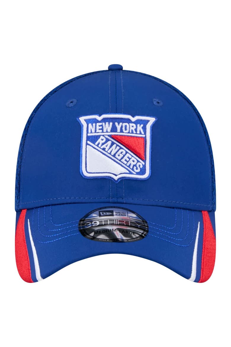 Men's New Era  Blue New York Rangers Linear Featherweight 39THIRTY Flex Hat, Alternate, color, Blue