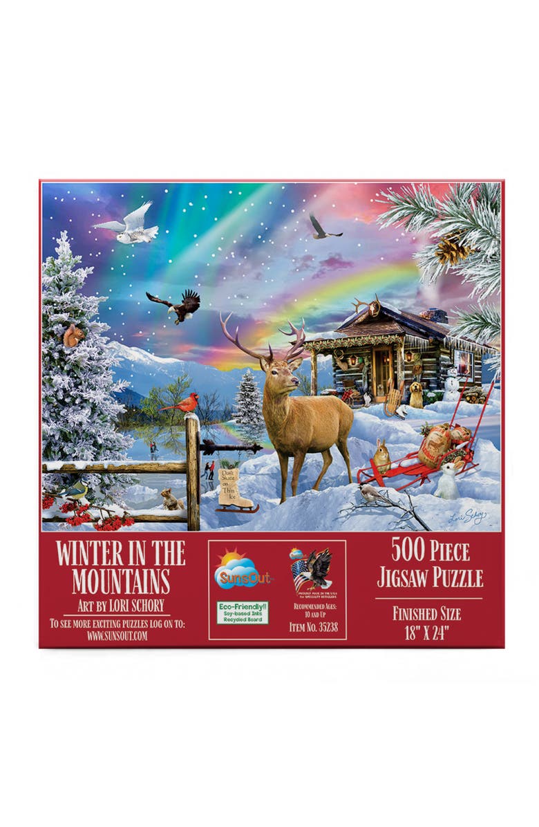 Sunsout Winter in the Mountains 500 piece Jigsaw Puzzle for Adults, Alternate, color, Multicolor