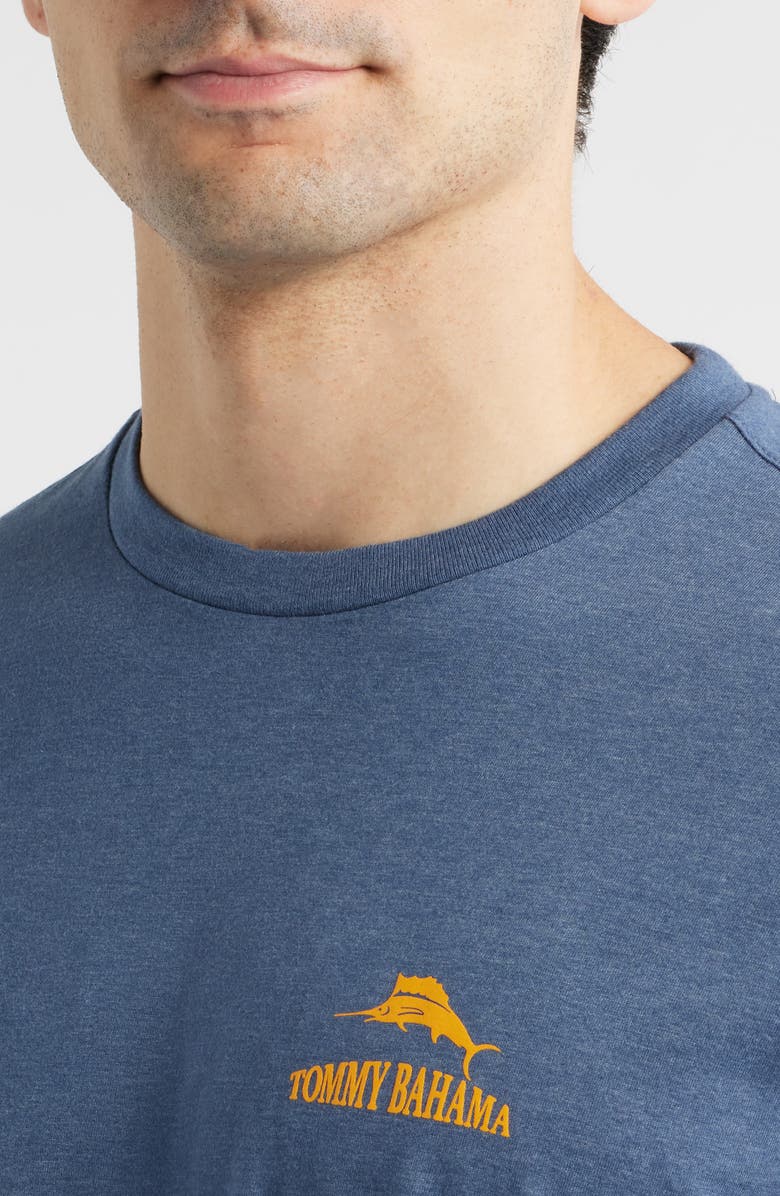 Tommy Bahama Rye of the Tiger Cotton Graphic T-Shirt, Alternate, color, Navy Heather