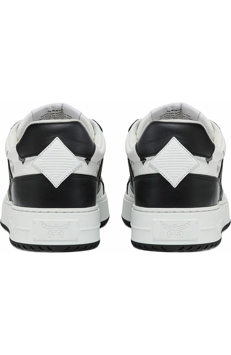 MCM Neo Terrain Lo Sneakers in Visetos, Alternate, color, Black & White