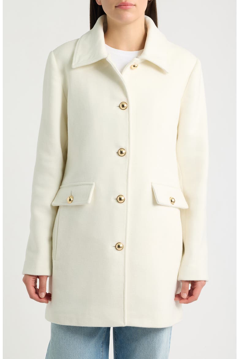 Jacket with Faux Fur Collar, Alternate, color, VANILA ICE