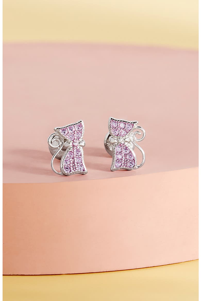 Sassy Kitty Cat Earrings, Alternate, color, Pink