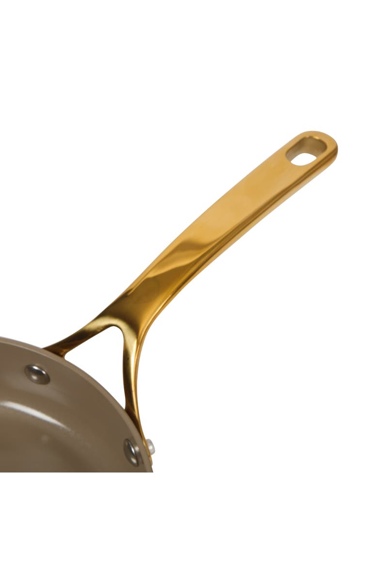 8 Inch Heavy Duty Aluminum Premium PFA Free Ceramic Nonstick Saute/Deep Frying Pan Skillet, Alternate, color, Cappuccino Cream