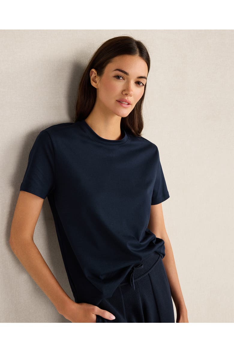 Pima Cotton Short Sleeve Tee, Main, color, Indigo Ink