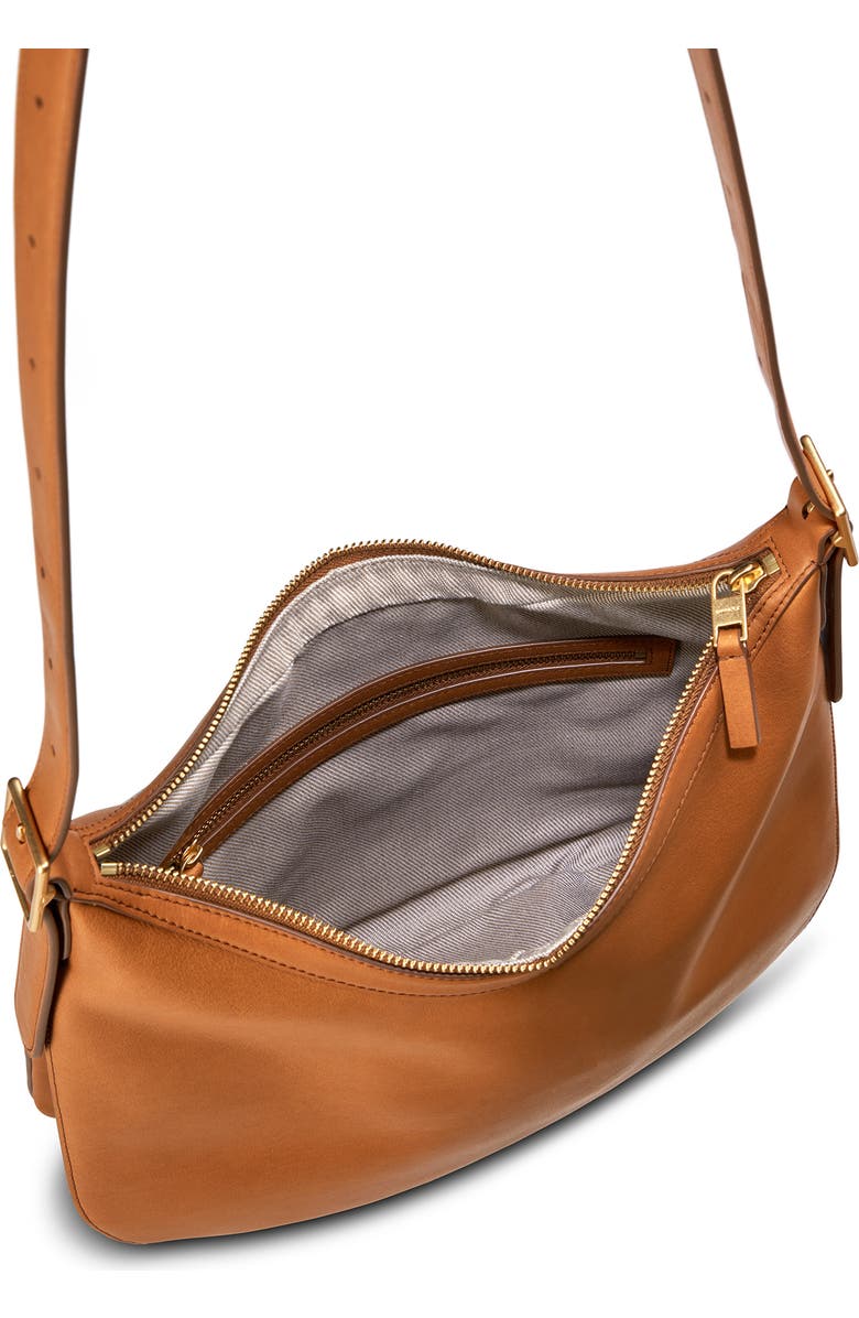 Shinola Medium Bixby Accordion Leather Crossbody Bag, Alternate, color, Tan