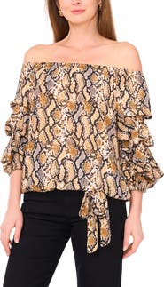 Vince Camuto Bubble Sleeve Off the Shoulder Top