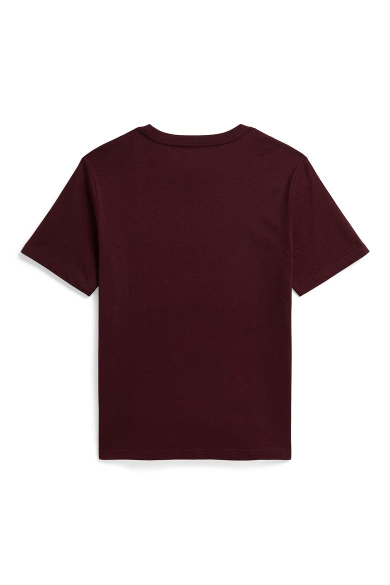 Kids' Cotton Crewneck T-Shirt, Alternate, color, RICH RUBY