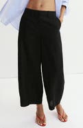 MANGO Linen & Cotton Balloon Pants