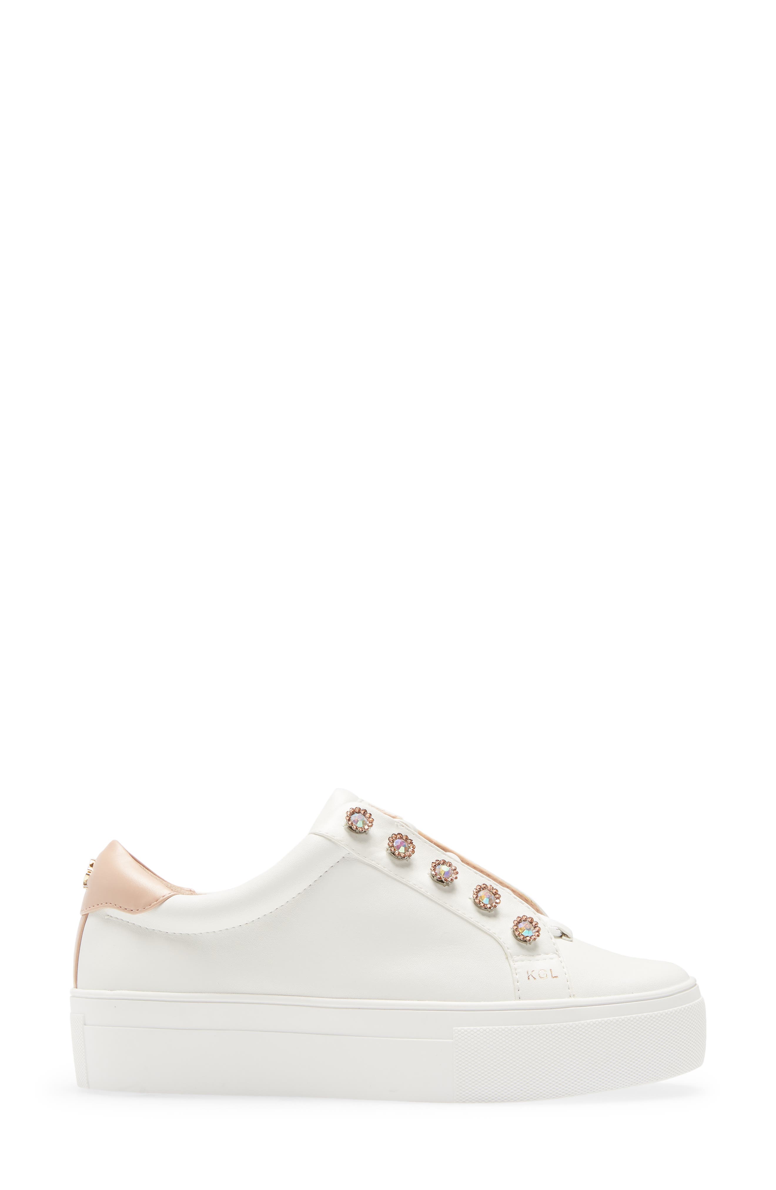Liviah Platform Sneaker, Alternate, color, WHITE LEATHER