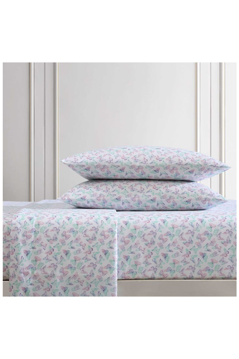 Butterfly Rainbow Sheet Set, Alternate, color, LIGHT PASTEL PURPLE