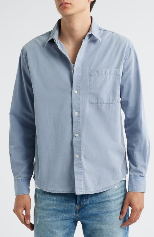 Alex Crane Pac Organic Cotton Button-up Shirt In Blue