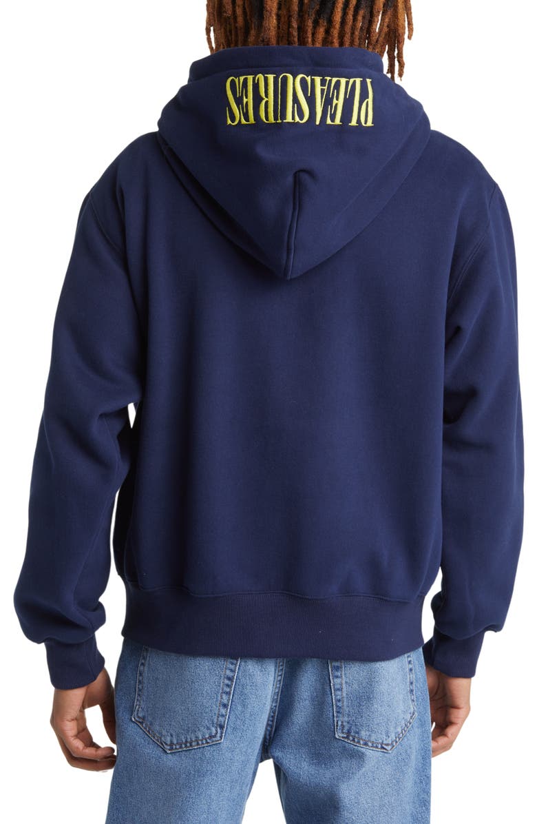 PLEASURES Nerd Appliqué Zip Hoodie | Nordstrom