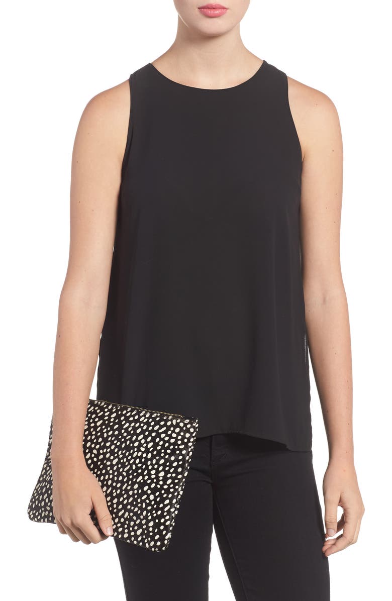 Sole Society 'Dolce' Genuine Calf Hair Clutch, Alternate, color,