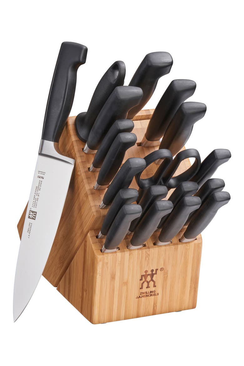 Four Star 20-Piece Knife Block Set, Alternate, color, BLACK